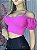 Cropped Manguinha Princess -  Roxo - Imagem 1