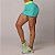 Shorts Saia - Turquesa com Elástico Amarelo Neon - Imagem 4