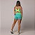 Shorts Saia - Turquesa com Elástico Amarelo Neon - Imagem 2