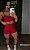 Conjunto Curto Tradicional Glossy Viva Fit Vermelho -G - Imagem 3