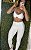 Conjunto Semi Empina Brocado Branco/Lilás -Tamanho único -P/M/G - Imagem 1