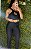 Conjunto Semi Empina Brocado Preto/Top Gota -Tamanho único 38 a 42 - Imagem 1