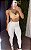 Conjunto Tradicional Canelado Branco/Nude -Tamanho único 38 a 42+ - Imagem 1