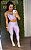 Legging Tradicional Viva Fit Lilás/Branco -P/M/G - Imagem 3