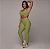 Legging Tradicional Heart Canelado Verde Oliva -Tamanho único 38 a 42 - Imagem 3