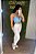 Conjunto Semi Empina Brocado Branco/Azul - Tamanho único 38 a 42+ - Imagem 1