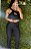 Legging Semi Empina Brocado Preto - Tamanho único 38 a 42+ - Imagem 1