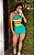 Conjunto Shorts Saia Funny com Elástico Turquesa - P/M 38 a 40 - Imagem 1