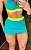 Conjunto Shorts Saia Funny com Elástico Turquesa - P/M 38 a 40 - Imagem 3