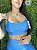 Top Viva Fit Glossy Azul claro - P/M/G - Imagem 1