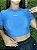 Cropped Viva Fit Glossy Azul Claro -P/M/G - Imagem 1