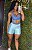 Conjunto Curto Semi Empina Glossy Azul - Tamanho único 38 a 42/44 - Imagem 1