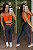 Legging Semi Empina Recort Laranja - Tamanho único 38 a 42 - Imagem 1