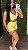 Conjunto Curto Semi Empina Brocado Amarelo - Tamanho único 38 a 42 - Imagem 2