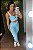 Conjunto Semi Empina Brocado Azul recort Branco - Tamanho único 38 42 - Imagem 1