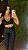 Conjunto Semi Empina Brocado Preto Top Kendy - Tamanho único 38 a 42 - Imagem 1