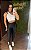 Legging Tradicional Preta Recort frontal Branco -Tamanho único 38 a 42 - Imagem 1