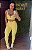 Conjunto Semi Empina Brocado Amarelo/Branco - Tamanho único 38 a 42/44 - Imagem 1