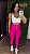 Legging Tradicional com Ziper Glossy Pink- M/G - Imagem 1