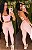 Legging Semi Empina Brocado Rosa- Tamanho único 38 a 42 - Imagem 1