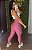 Legging Tradicional Jacquard Rosa Queimado - Tamanho único 38 a 42 - Imagem 2