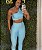 Legging Tradicional Jacquard Once Azul - 38 a 42 - Imagem 3