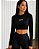 Cropped Manga Viva Fit Preto -P/M/G - Imagem 1