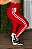 Legging Tradicional Brocada Vermelho - Tamanho único 36 a 42 - Imagem 1