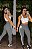 Legging Tradicional Brocada Cinza - Tamanho único 36 a 42 - Imagem 2
