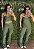 Conjunto Flare Tradicional Eliza com Blusinha -Verde -Tamanho único 38 a 42 - Imagem 1