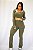 Conjunto Tradicional Canelado Flare Verde Musgo - P/M - Imagem 1