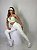 Conjunto Fitness Semi Empina Brocado Off/Verde - Veste 38 a 42 - Imagem 3