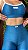 Conjunto Fitness Azul Metalizado Veste 38-42 - Imagem 3