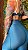 Conjunto Fitness Azul Metalizado Veste 38-42 - Imagem 2