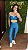 Conjunto Fitness Azul Metalizado Veste 38-42 - Imagem 1