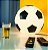 LUMINÁRIA BOLA DE FUTEBOL PRETO - Imagem 2