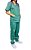 Pijama Hospitalar Unissex 100% Algodão M/C Verde - Brasbord Uniformes - Imagem 3