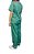 Pijama Hospitalar Unissex 100% Algodão M/C Verde - Brasbord Uniformes - Imagem 2