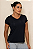 Blusa Fitness Dry Fit com Manga Curta e Decote em V - Imagem 1