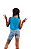 Cropped Basic Infantil Azul Triple Under - Imagem 2