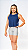 Cropped Basic Midi Azul Marinho - Imagem 1