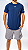 Camisa Masculina Slim Azul Marinho Triple Under Mini Central - Imagem 2