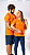 Camisa Masculina Slim Laranja Triple Under Mini Central - Imagem 5