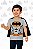 camiseta batman com capa infantil menino manga curta malha algodão tamanhos 4 e 10 anos - Imagem 1