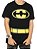 camiseta batman infantil teen titans original preta estampa desenho simbolo com cinto - Imagem 2