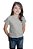 camiseta cinza mescla lisa infantil algodão com variedades de tamanhos de 2 a 16 - Imagem 4