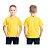 camiseta amarela lisa infantil unissex 100% algodão confortável vibrante tamanhos 2 a 16 - Imagem 5