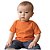 camiseta laranja lisa infantil unissex 100% algodão cor vibrante nos tamanhos 2 a 16 - Imagem 3
