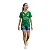camiseta brasil feminina infantil verde Gola V meia malha conforto estilo tamanho 12 - Imagem 1