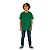 camiseta verde bandeira infantil lisa unissex manga curta 100% algodão toque suave tamanhos 2 a 16 anos - Imagem 1